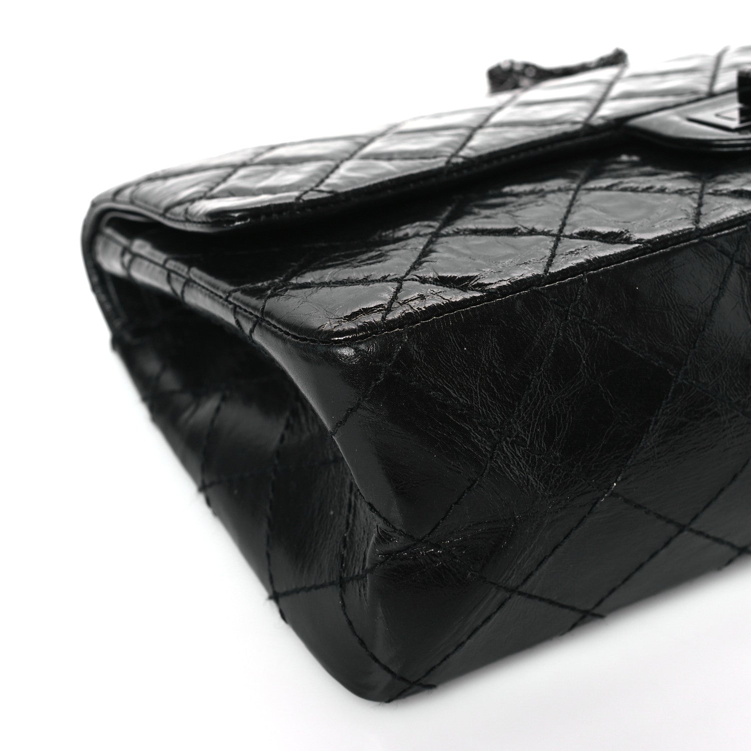 Chanel Glazed Calfskin Quilted 2.55 Reissue 226 Flap So Black 8 of 9