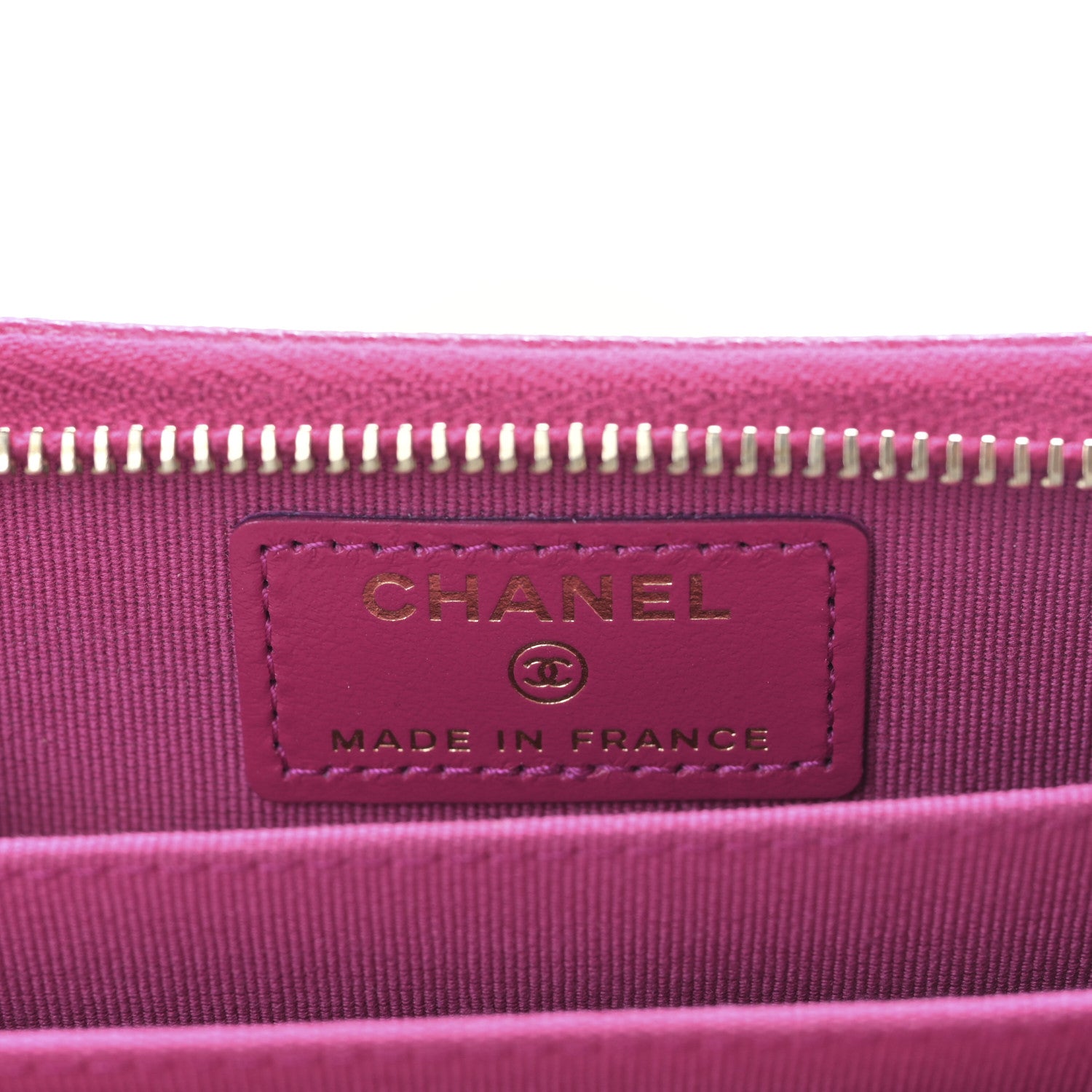 Chanel Caviar Quilted Zip Around Coin Purse Dark Pink 6 of 9