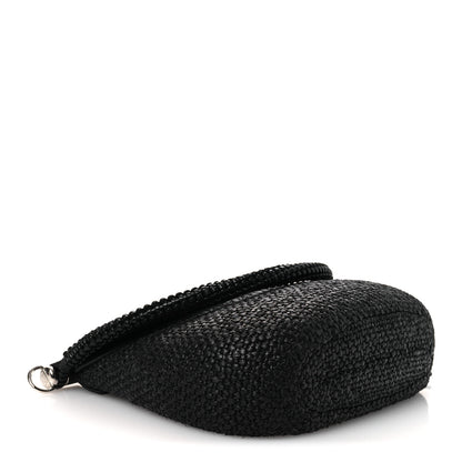 Loewe Raffia Calfskin Medium Pescador Bag Black 4 of 11