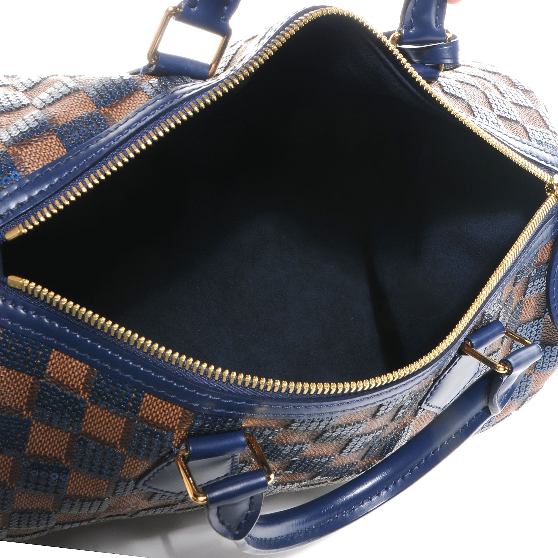Louis Vuitton Damier Paillettes Speedy 30 Blue 5 of 7
