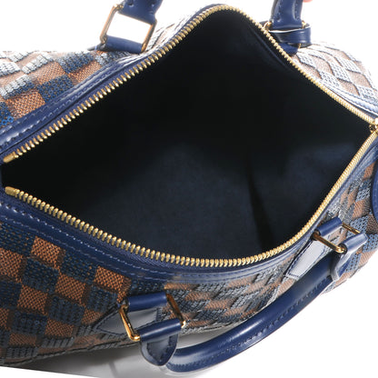 Louis Vuitton Damier Paillettes Speedy 30 Blue 5 of 7