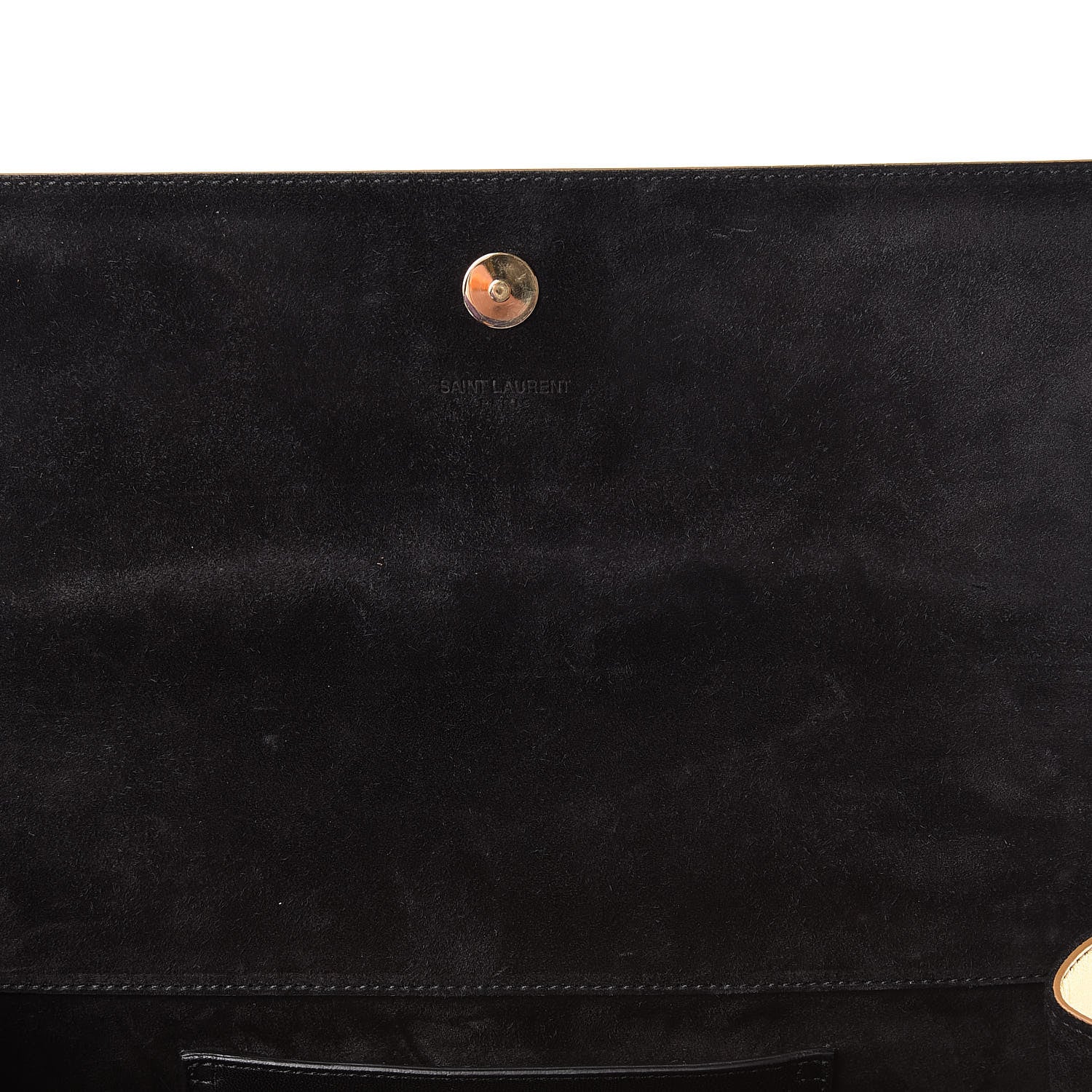 Saint Laurent Metallic Calfskin Monogram Cassandre Clutch Ciad 9 of 18