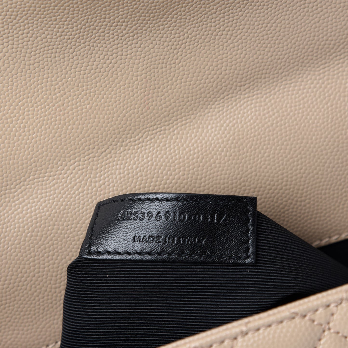 Grain De Poudre Large Tri-Quilt Monogram Satchel Dark Beige