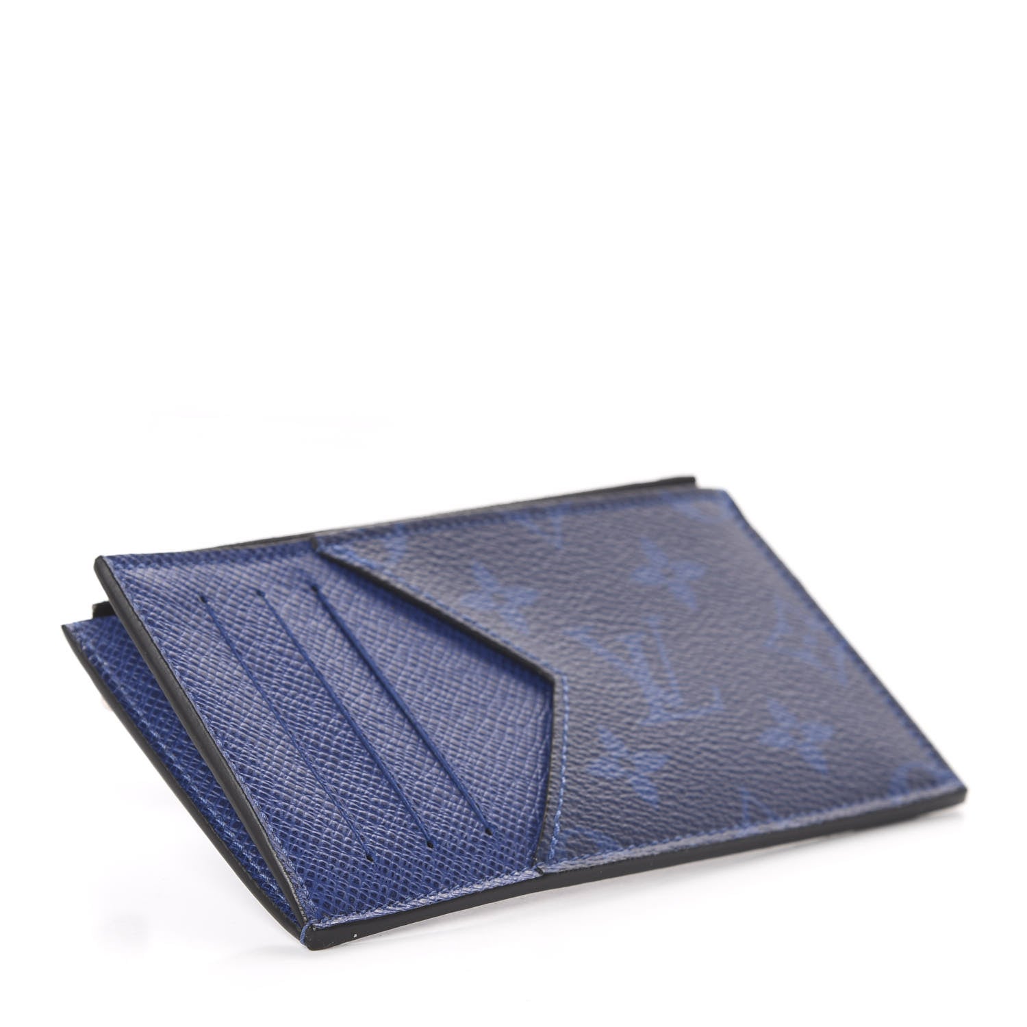 Louis Vuitton Monogram Taiga Coin Card Holder Cobalt 3 of 5