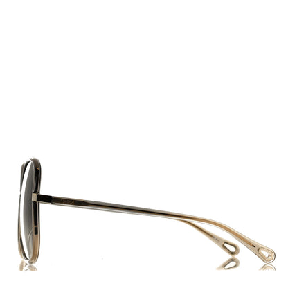 Chloe Oversized Round Sunglasses CH0030S Gold Grey 3 of 8