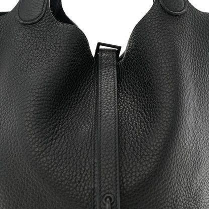 Hermes Taurillon Clemence Monochrome Picotin Lock 22 MM Black 8 of 11