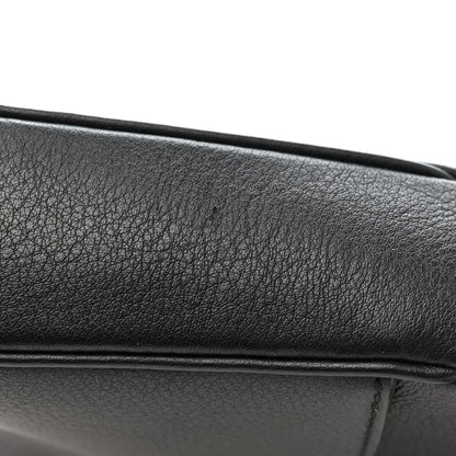 Balenciaga Pebbled Calfskin Logo Everyday Flap Chain Wallet Black 10 of 14