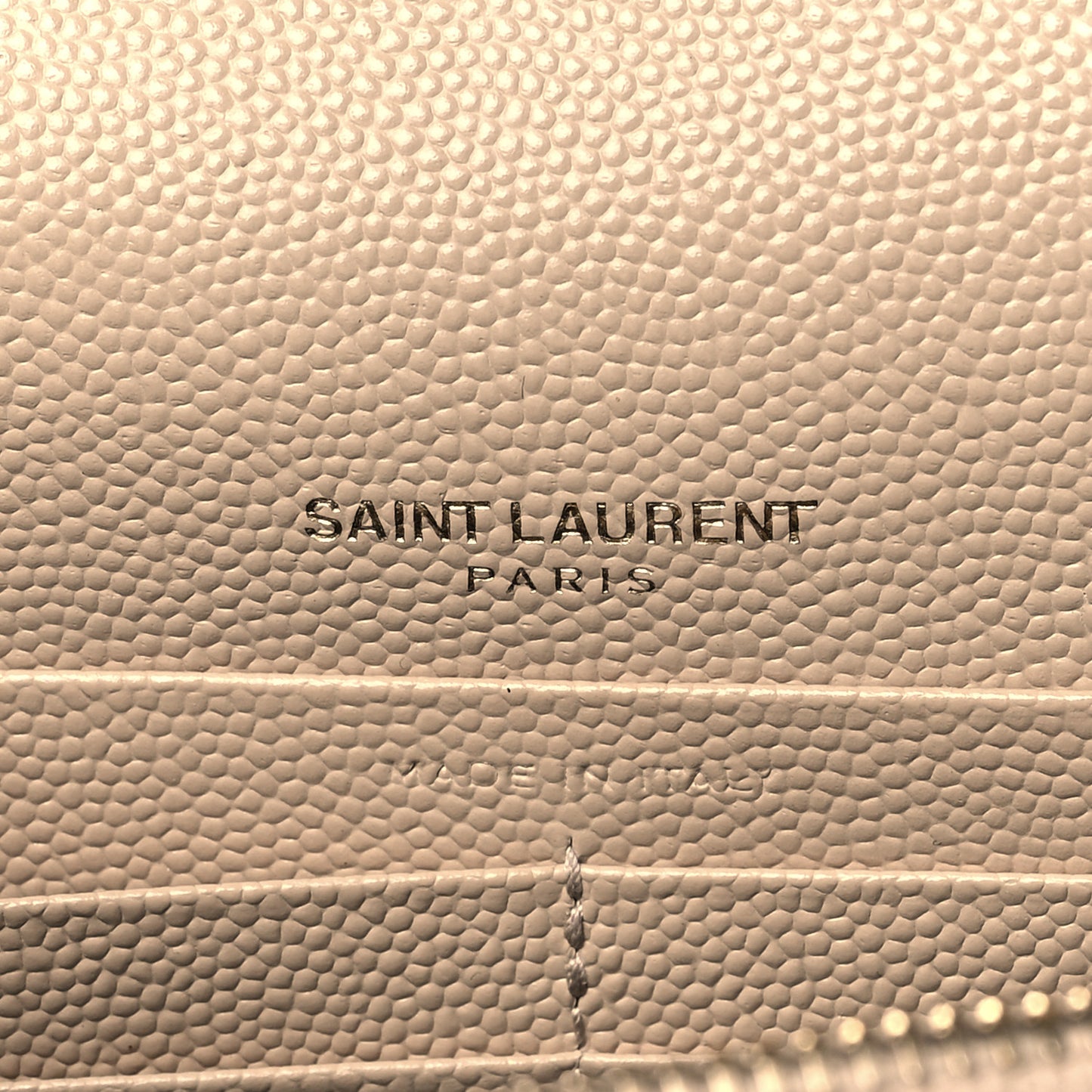 Grain De Poudre Matelasse Chevron Monogram Envelope Chain Wallet Taupe