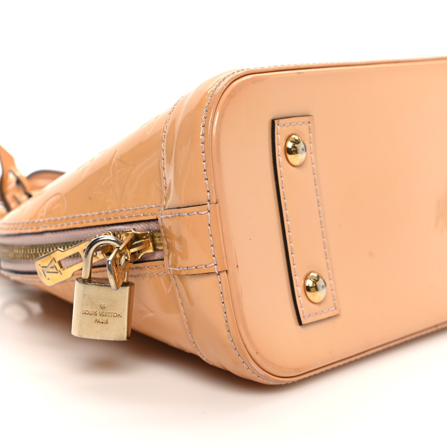 Louis Vuitton Vernis Alma BB Rose Velours 8 of 13