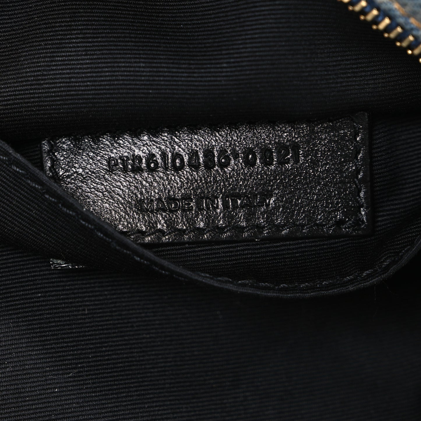 Denim Matelasse Chevron Quilted Round Vinyle Camera Bag Rodeo Blue Cinnamon