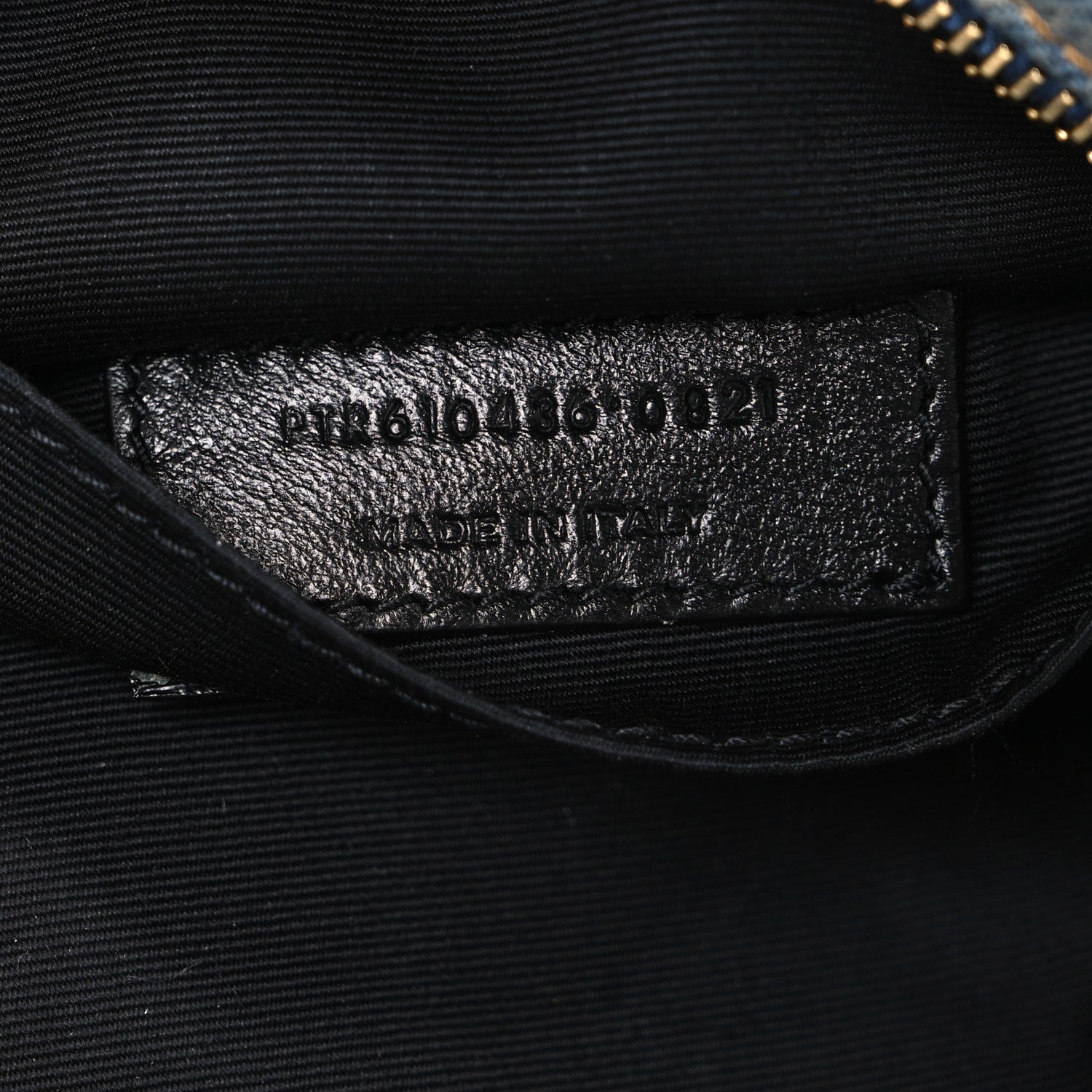 Saint Laurent Denim Matelasse Chevron Quilted Round Vinyle Camera Bag Rodeo Blue Cinnamon 7 of 10