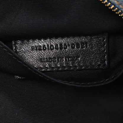 Saint Laurent Denim Matelasse Chevron Quilted Round Vinyle Camera Bag Rodeo Blue Cinnamon 7 of 10