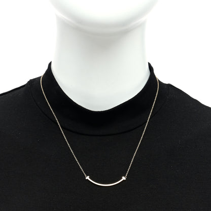 Tiffany 18K Rose Gold Small T Smile Pendant Necklace 2 of 4
