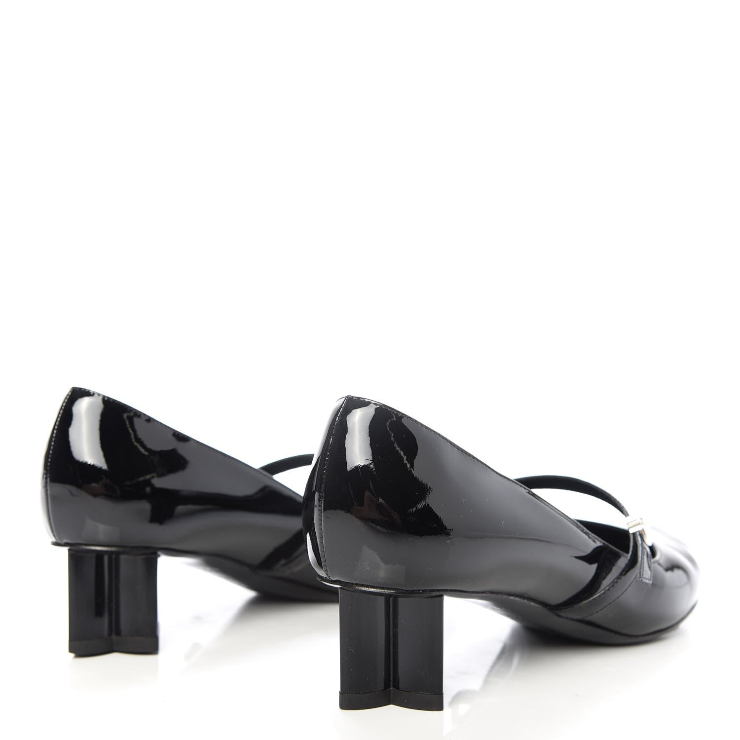 Louis Vuitton Patent Uniformes Silhouette 40mm Pumps 36.5 Black 4 of 9