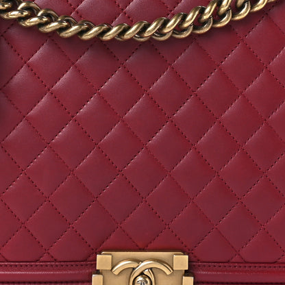 Chanel Lambskin Quilted Large Boy Flap Red 7 of 8