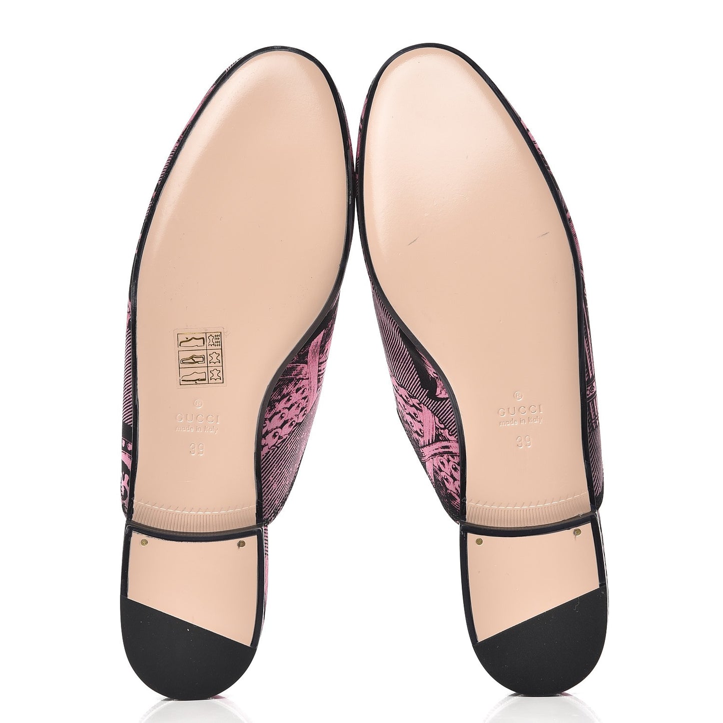 Silk Satin GG Wallpaper Saint Romain Womens Princetown Slippers 39 Pink Black