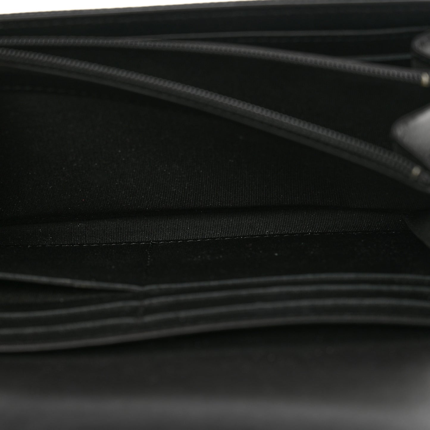 Caviar Timeless CC Large Gusset Flap Wallet Black