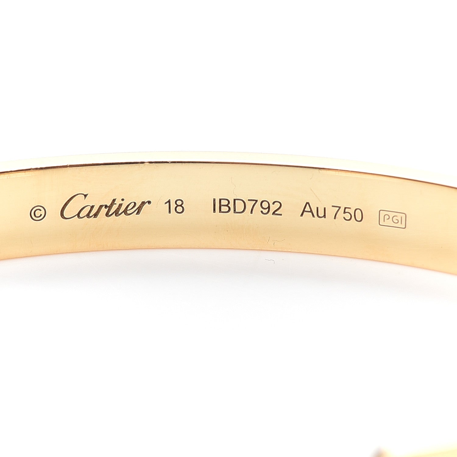 Cartier 18K Yellow Gold LOVE Cuff Bracelet 18 4 of 6