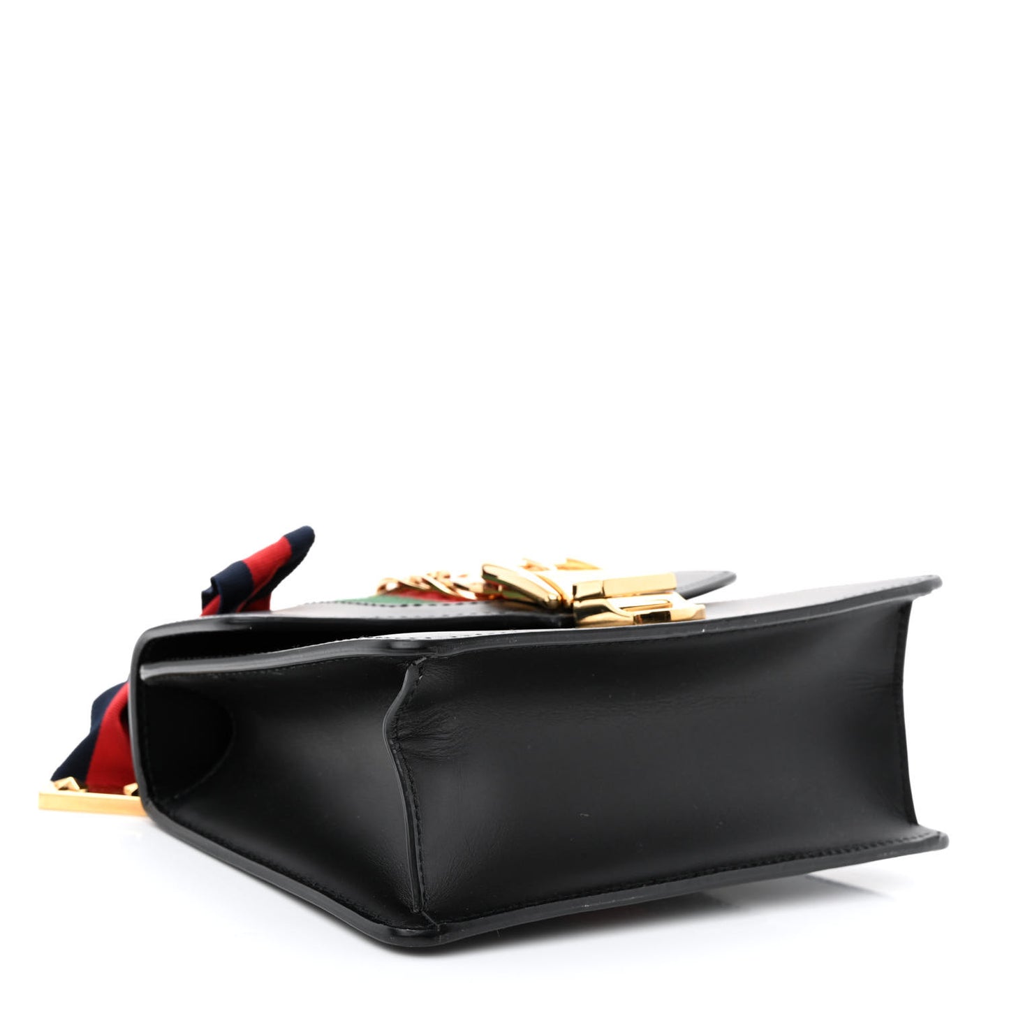 Calfskin Mini Sylvie Chain Shoulder Bag Black
