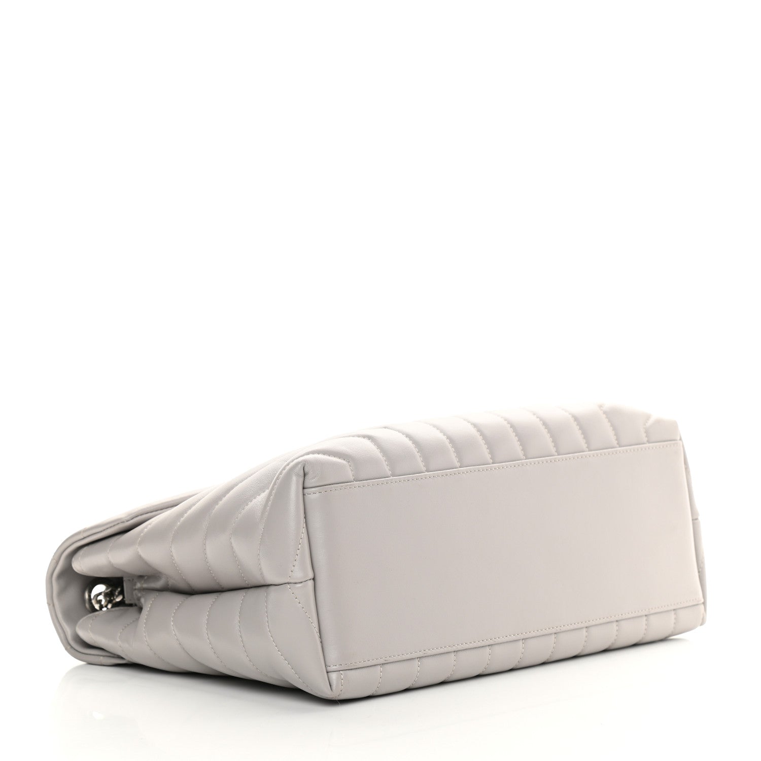 Saint Laurent Calfskin Y Quilted Monogram Medium Loulou Chain Satchel Granite 3 of 9