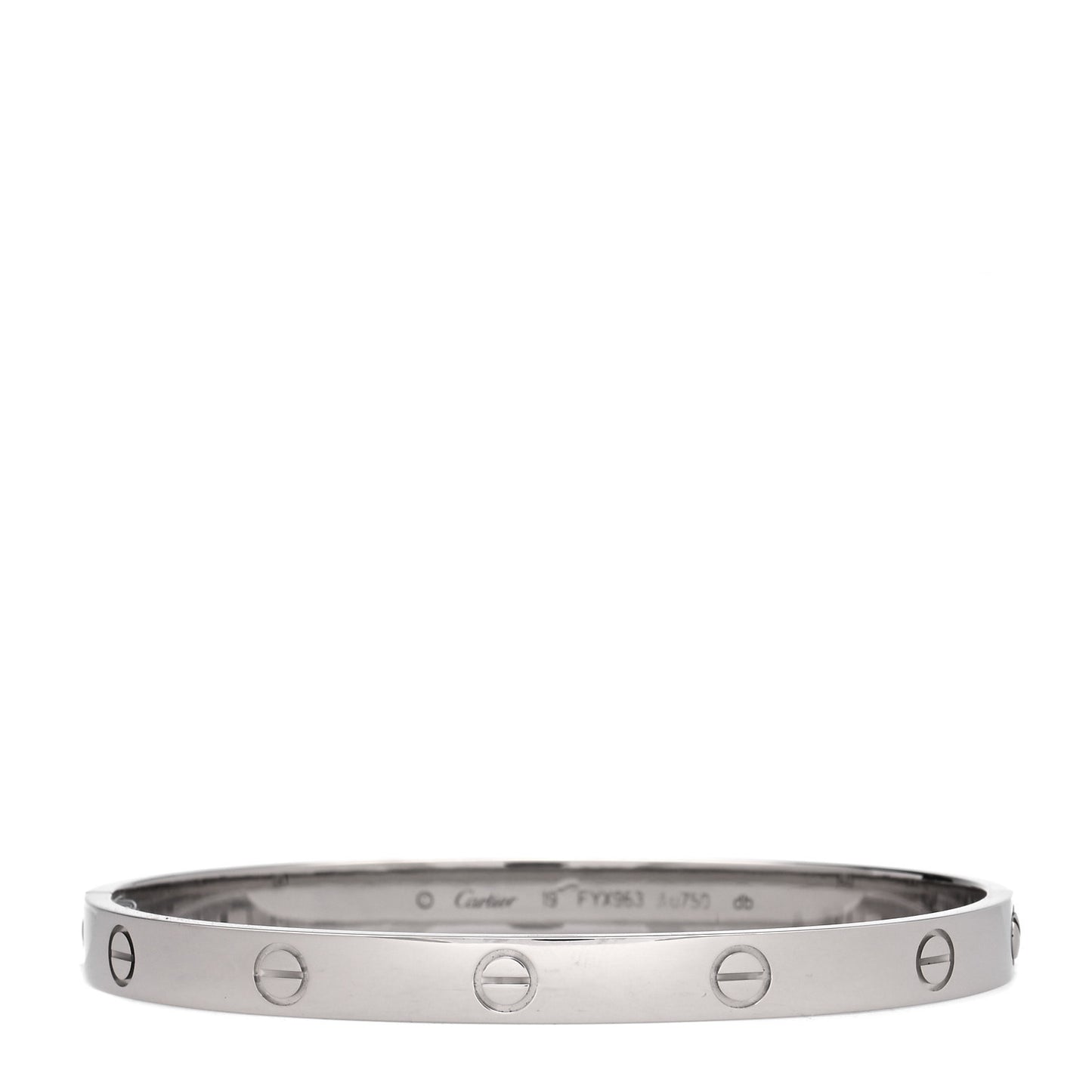 18K White Gold LOVE Bracelet 19
