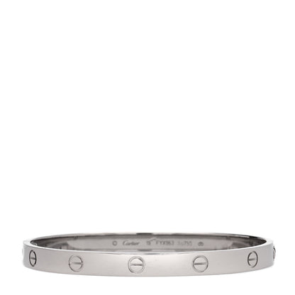 Cartier 18K White Gold LOVE Bracelet 19 1 of 7