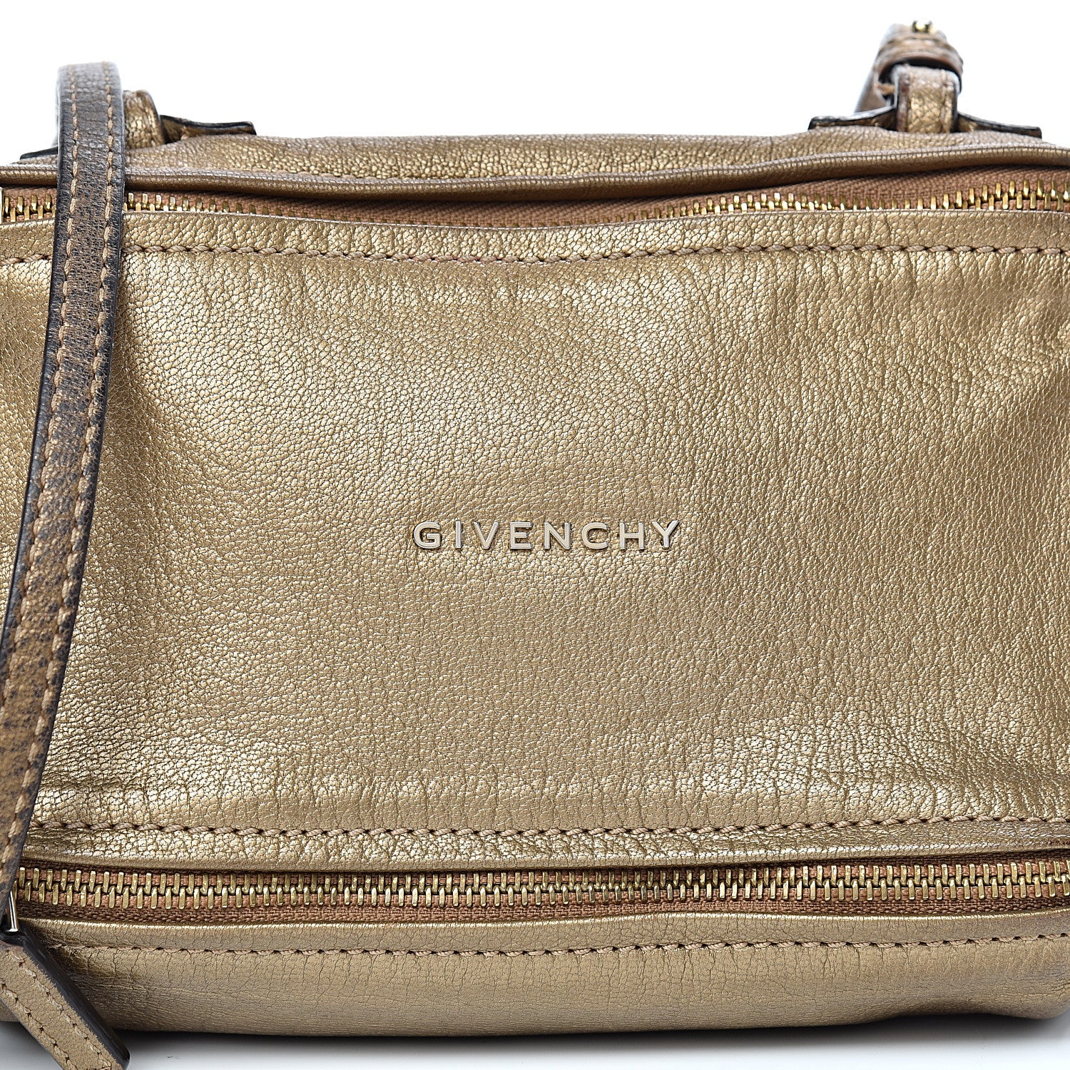 Givenchy Metallic Sugar Goatskin Mini Pandora Gold 8 of 25
