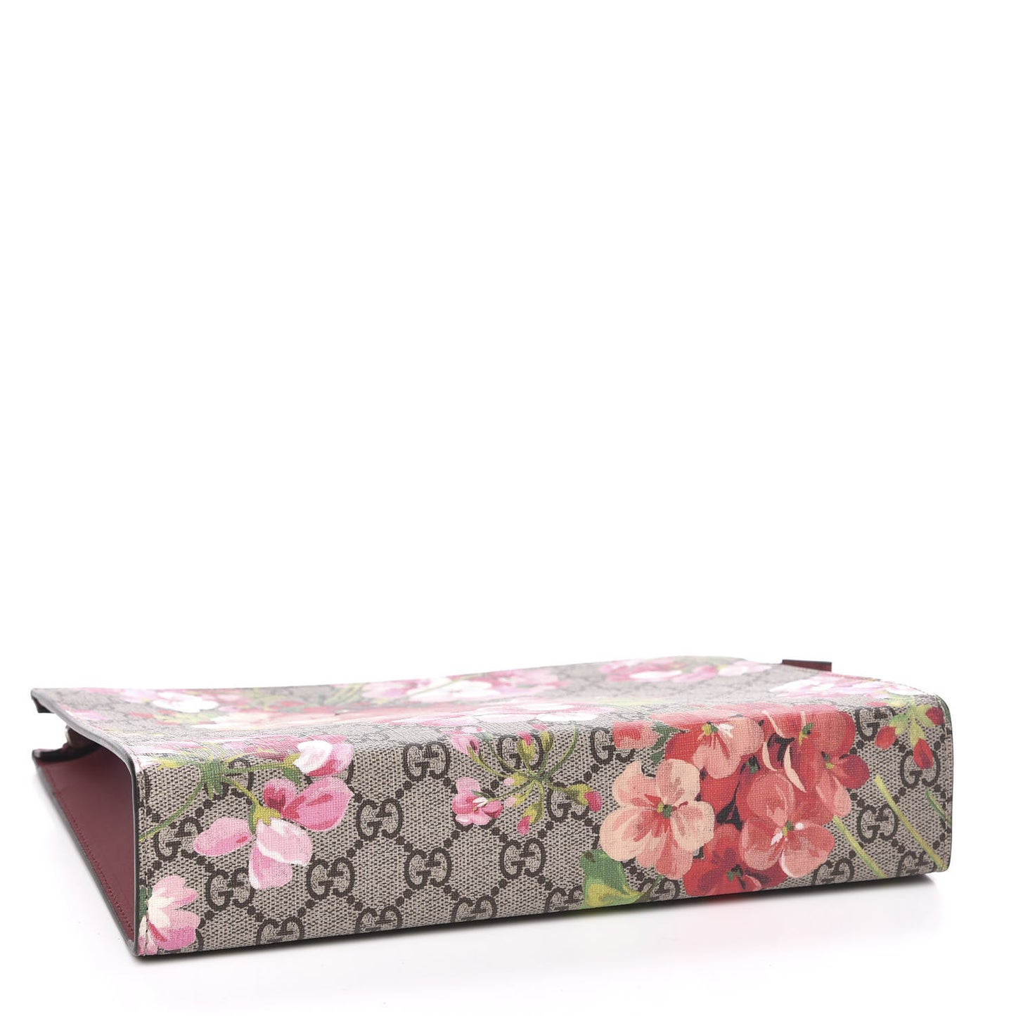 GG Supreme Monogram Blooms Large Cosmetic Case Beige Multicolor Dry Rose