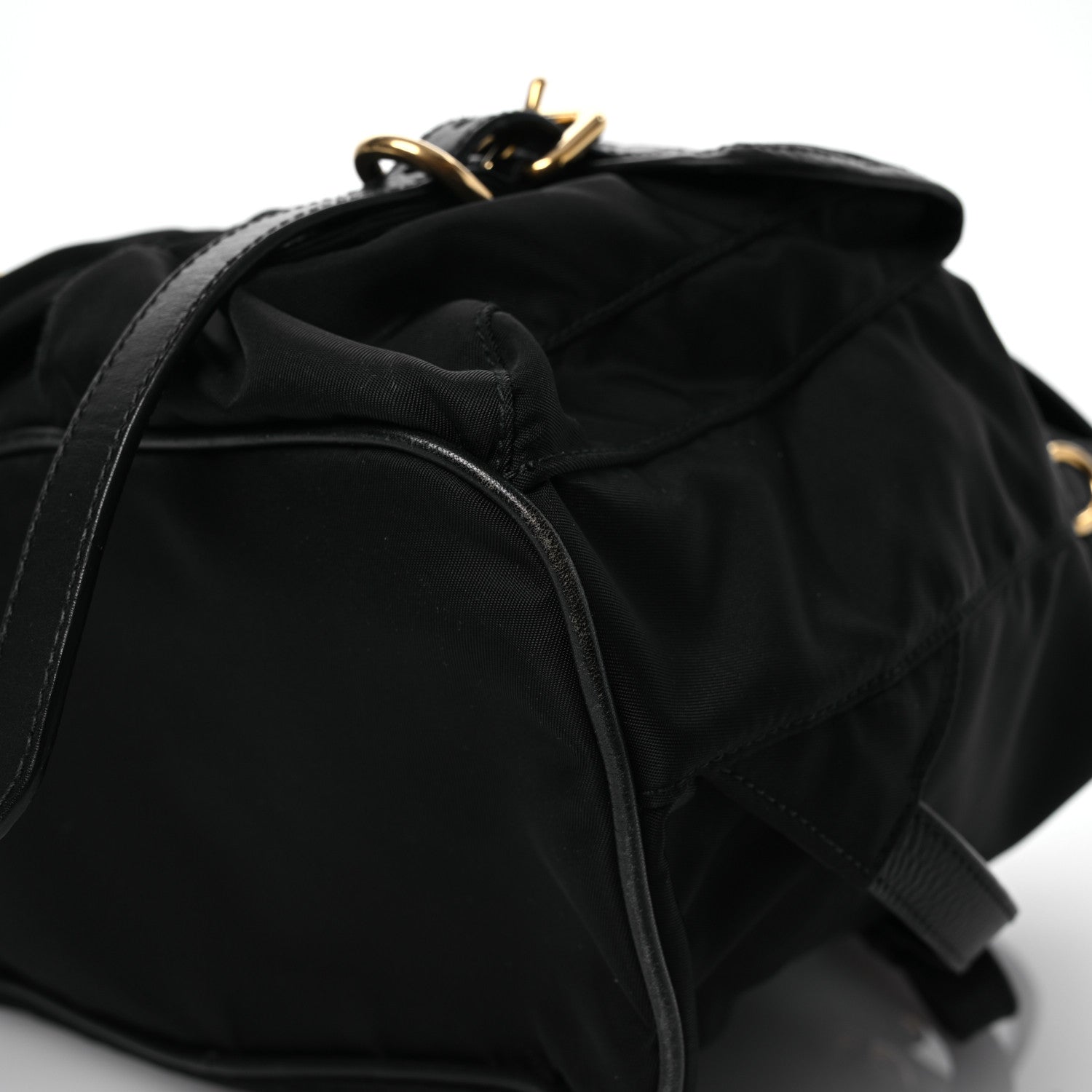 Prada Tessuto Nylon Soft Calfskin Backpack Black 11 of 13