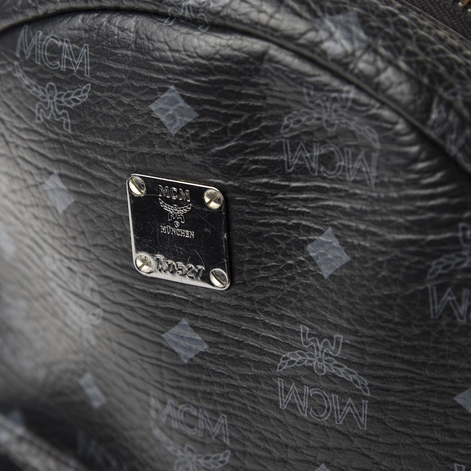 MCM Visetos Small Side Stud Stark Backpack Black 7 of 9