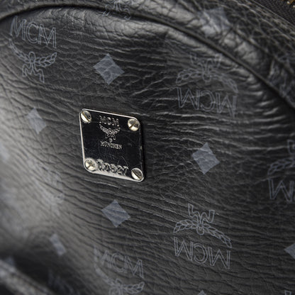MCM Visetos Small Side Stud Stark Backpack Black 7 of 9