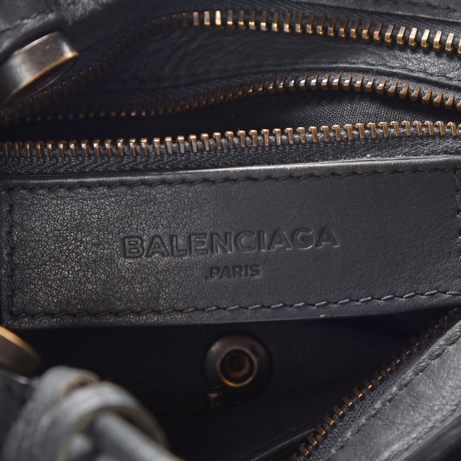 Balenciaga Veau Soyeux Perforated Blackout Hardware Mini City Gris Fossile 7 of 10