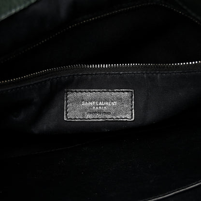 Saint Laurent Crinkled Calfskin Matelasse Monogram Medium Niki Shopper Tote New Vert 6 of 11
