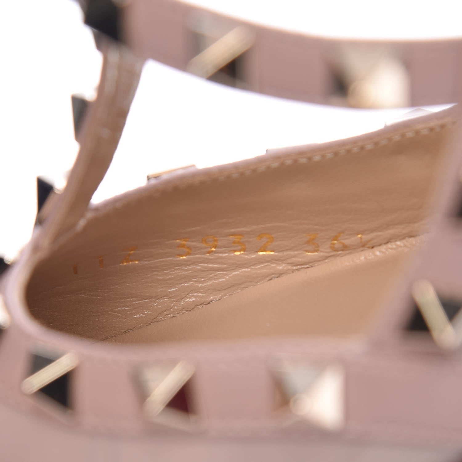 Valentino Garavani Patent Nappa Rockstud Ankle Strap 100mm Pumps 36.5 Poudre 8 of 9