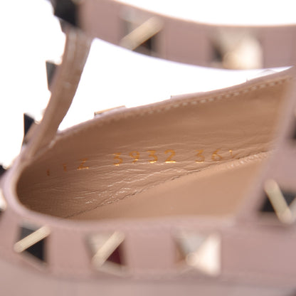 Valentino Garavani Patent Nappa Rockstud Ankle Strap 100mm Pumps 36.5 Poudre 8 of 9