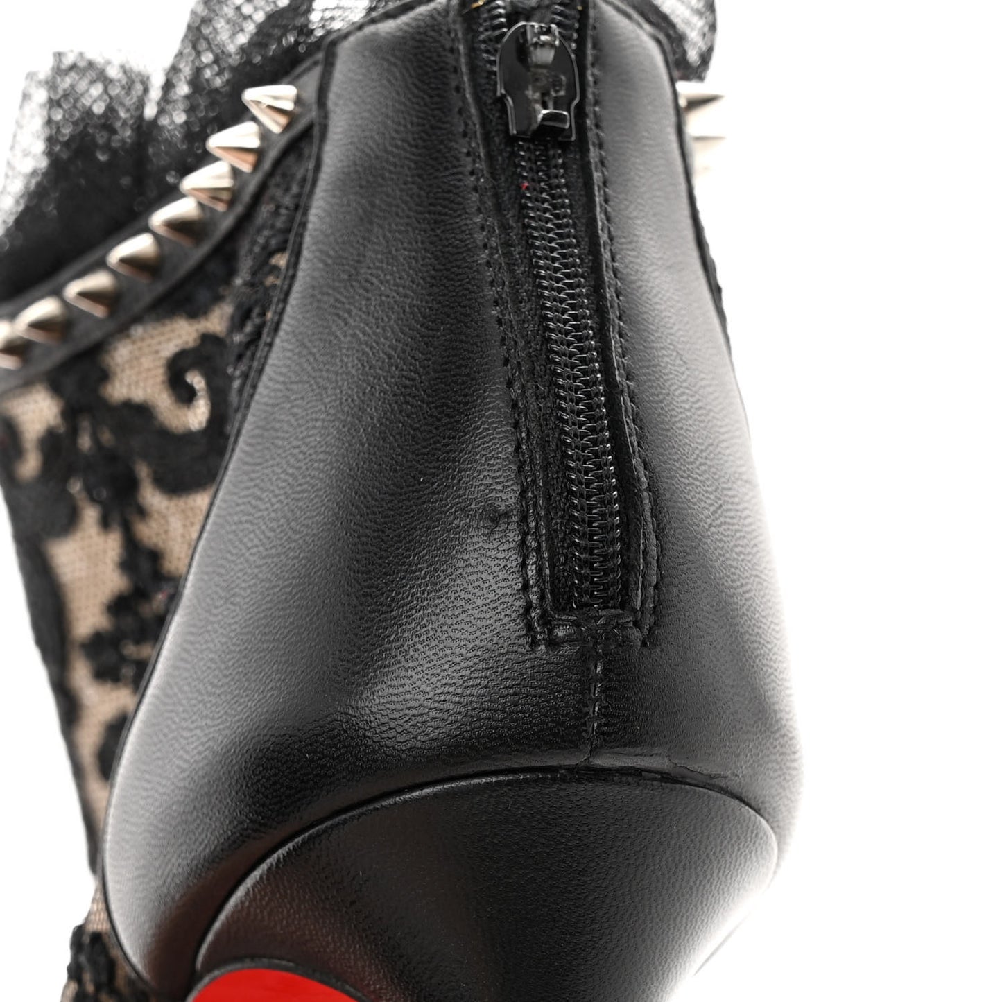 Lace Studded Pigalle 100 Booties 36 Black