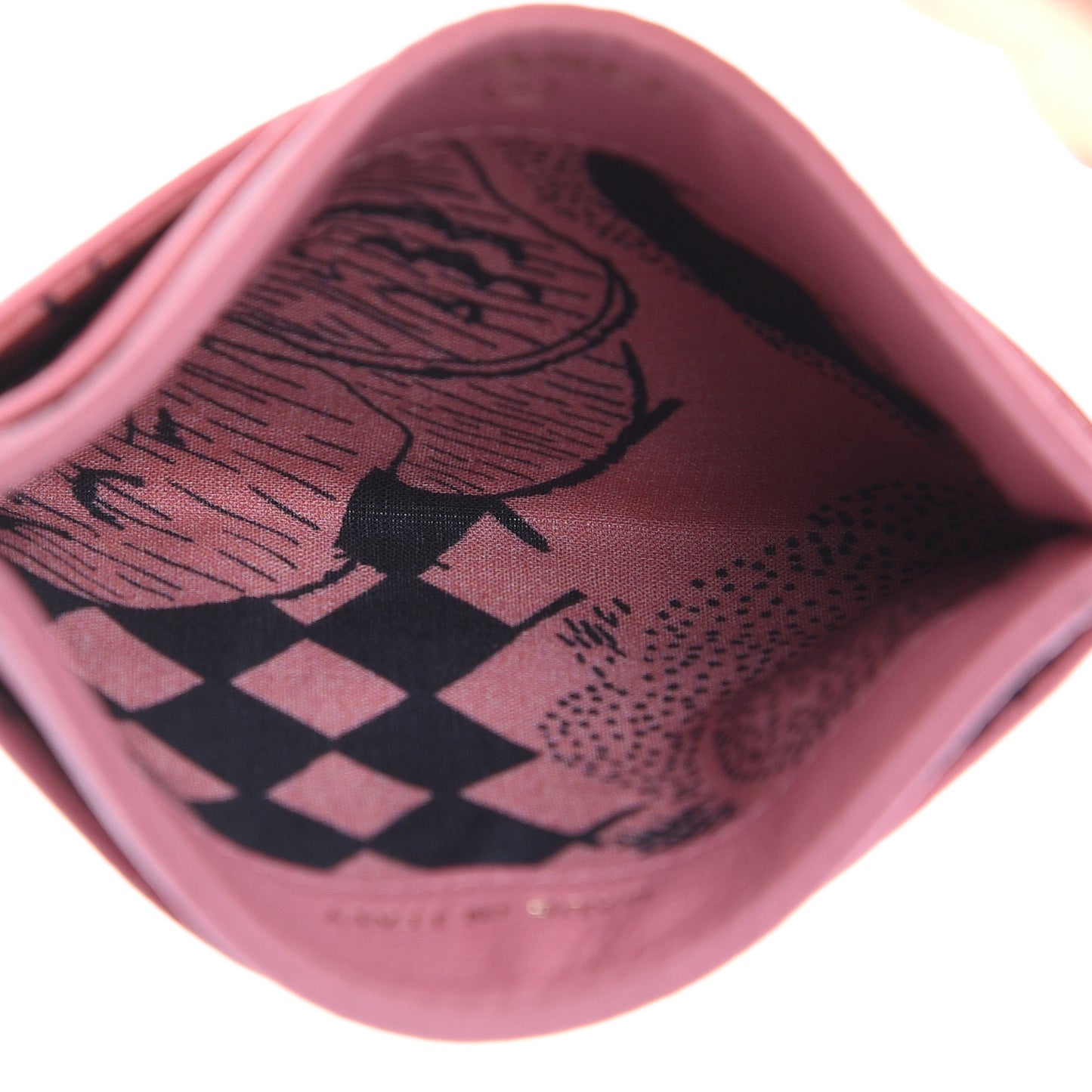 Goatskin CC Card Holder Pink