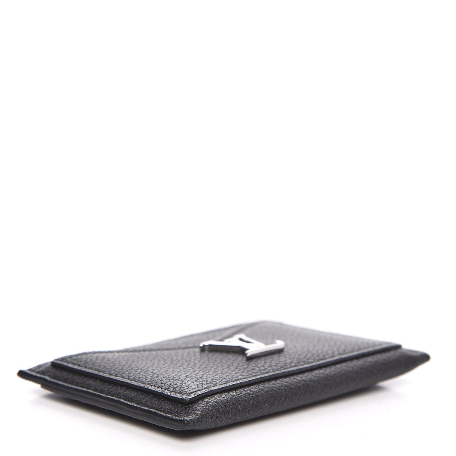 Louis Vuitton Calfskin Lockme Card Holder Black 4 of 7
