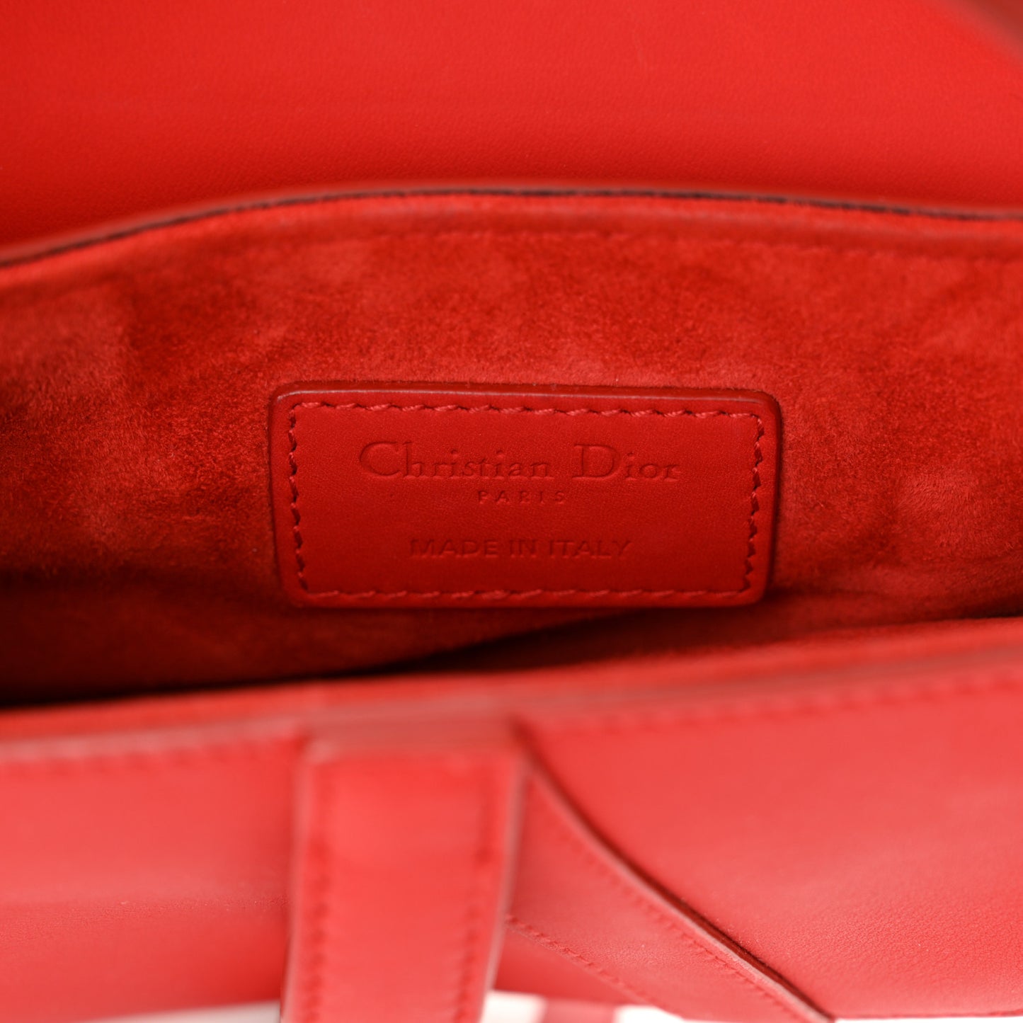 Ultra Matte Calfskin Mini Saddle Bag Red