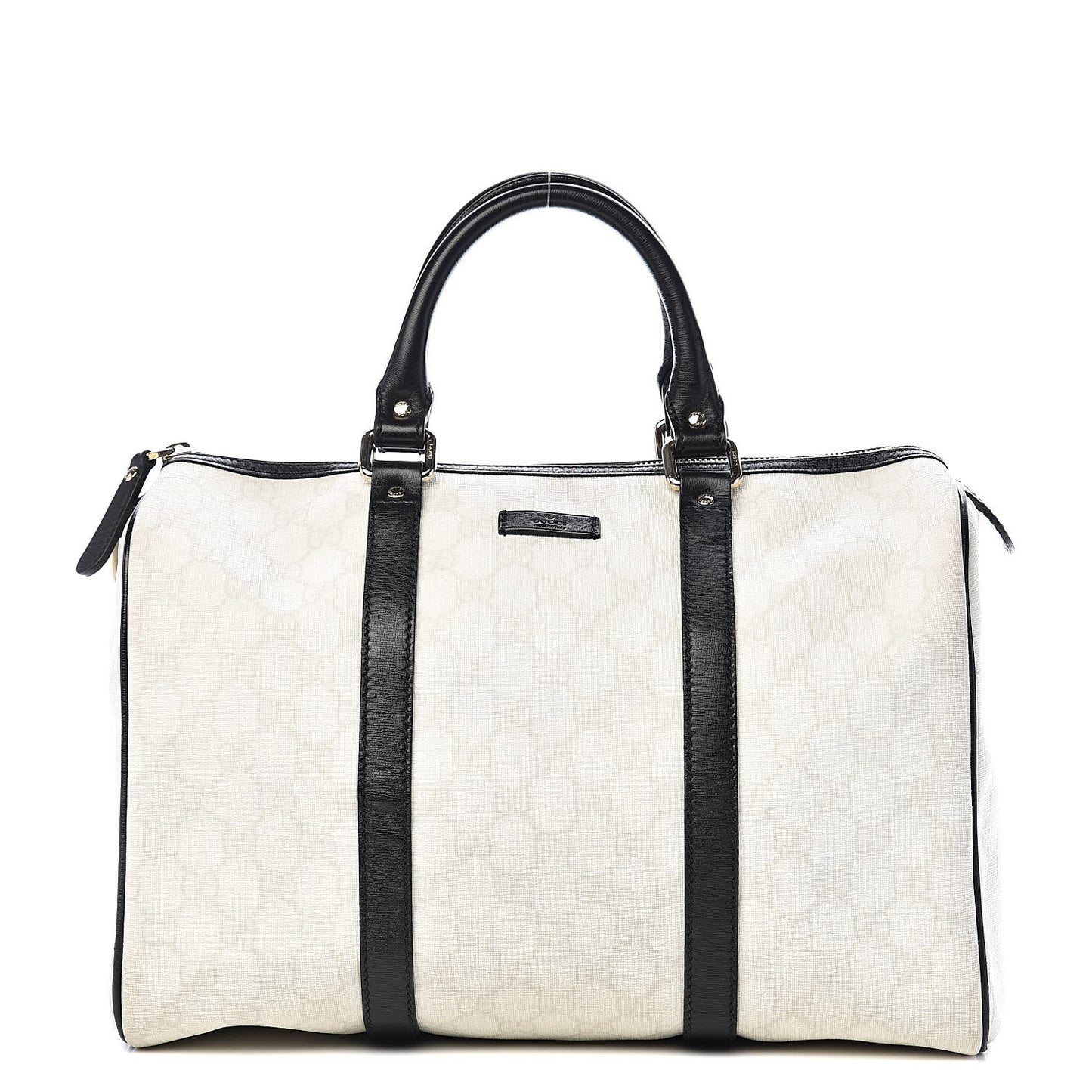 GG Plus Monogram Medium Joy Boston White Black