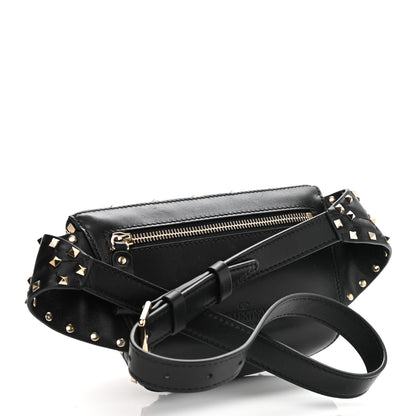 Valentino Garavani Lambskin Rockstud Spike Belt Bag 85 Black 4 of 11