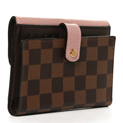 Louis Vuitton Damier Ebene Normandy Compact Wallet Rose Ballerine 3 of 10