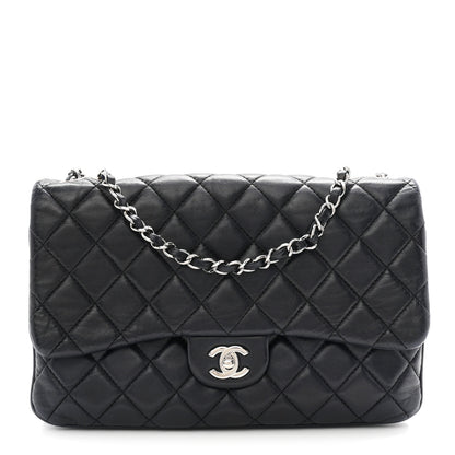 Chanel Lambskin Quilted Jumbo Chanel 3 Flap Navy 1 of 11