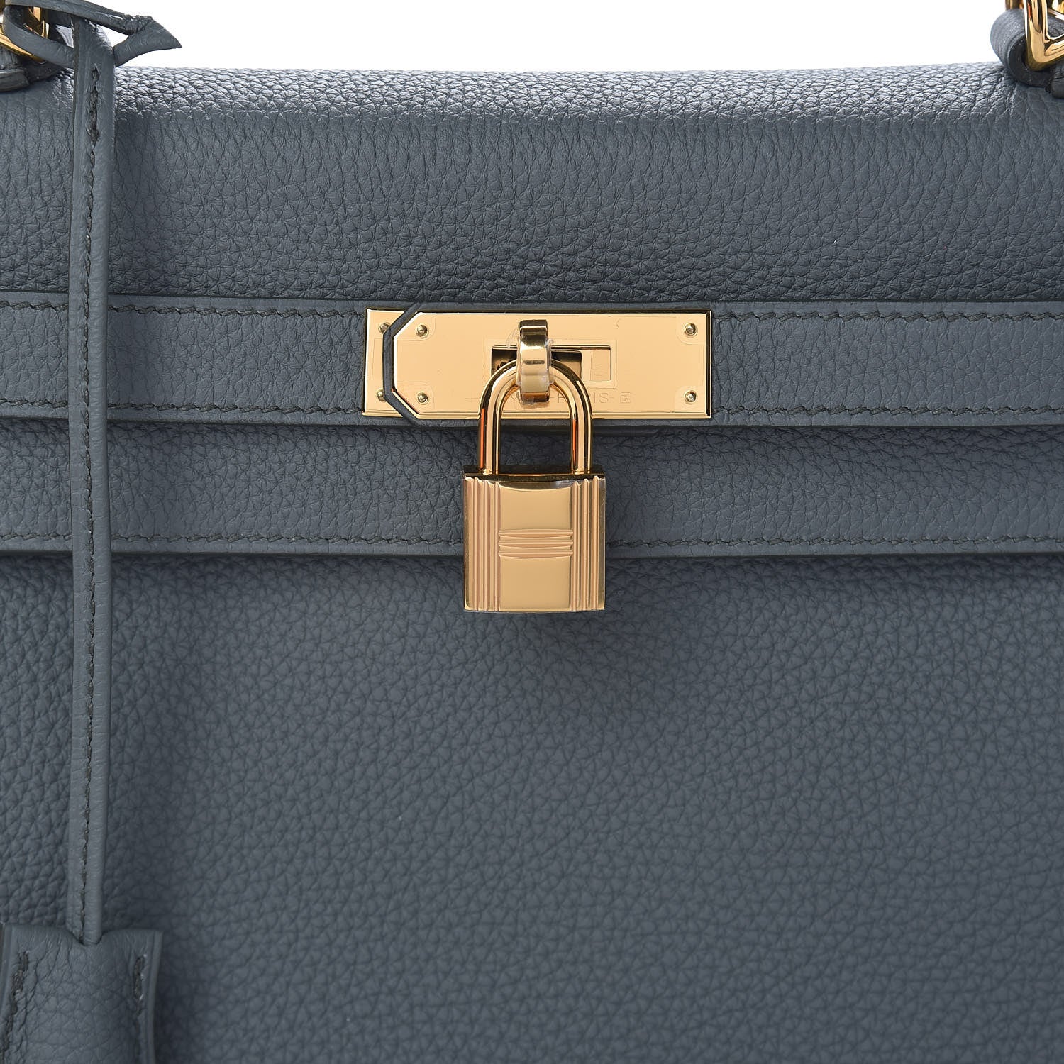 Hermes Togo Kelly Retourne 28 Vert Amande 10 of 40