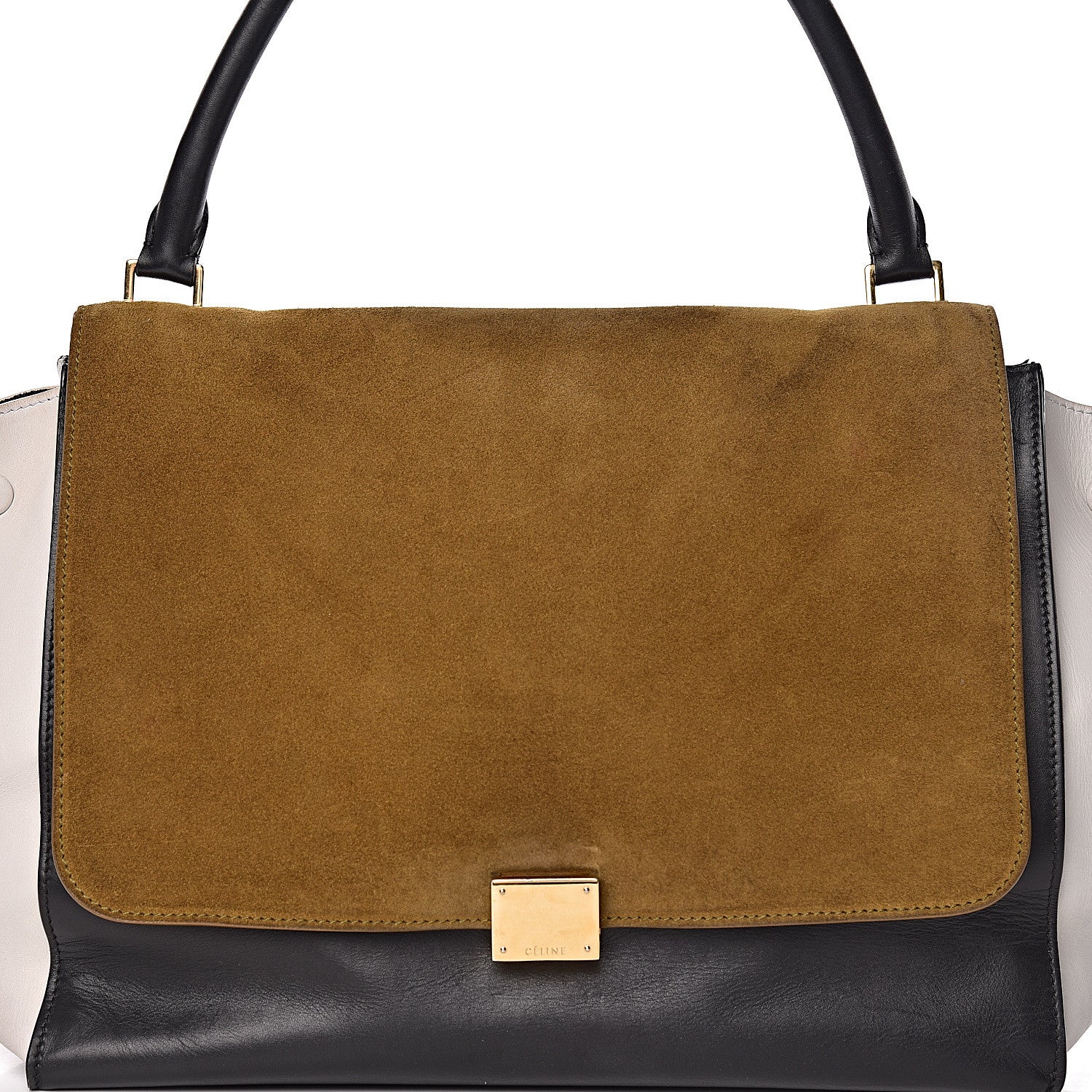 Celine Smooth Calfskin Suede Large Tri-Color Trapeze 17 of 17