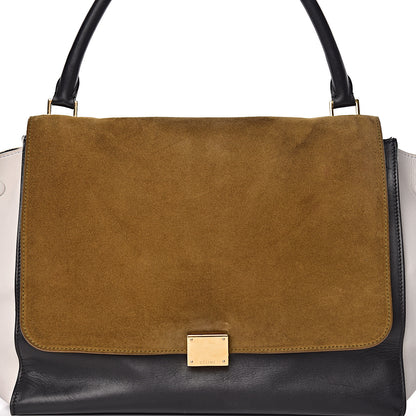 Celine Smooth Calfskin Suede Large Tri-Color Trapeze 17 of 17