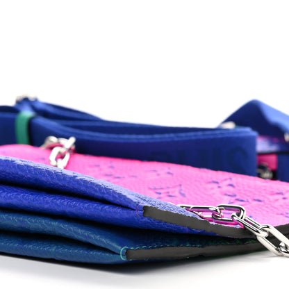 Louis Vuitton Taurillon Illusion Trio Pouch Bleu Rose 9 of 9