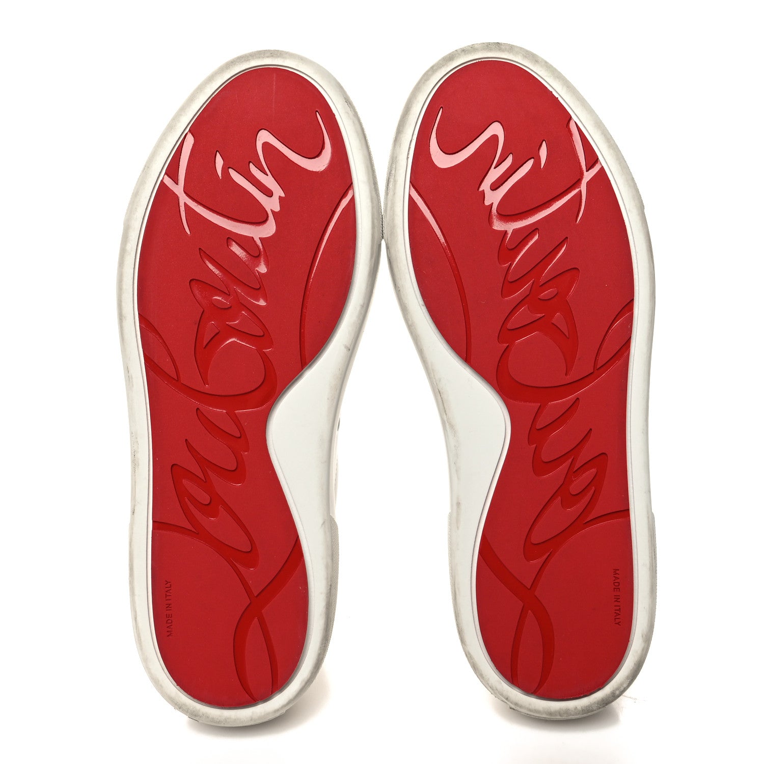 Christian Louboutin Calfskin Vieira Flat Sneakers 37 White Loubi 5 of 11