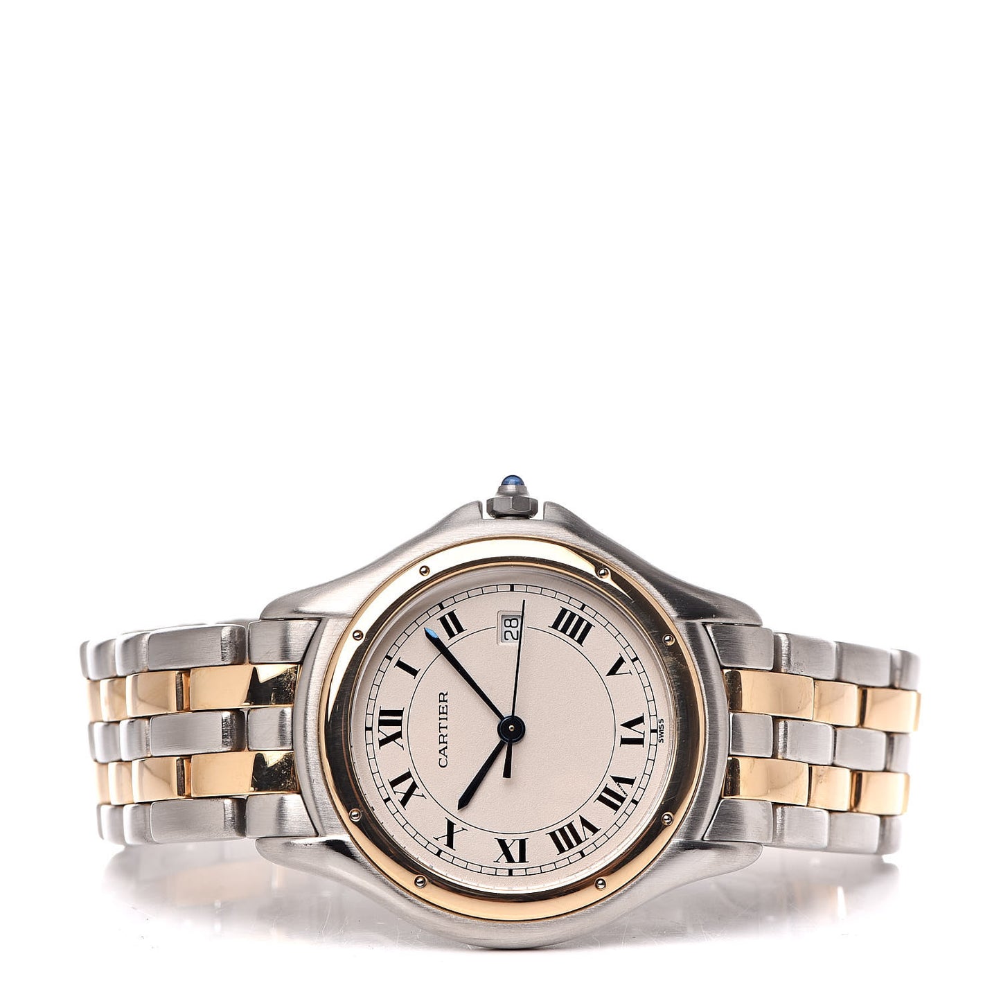 Stainless Steel 18K Yellow Gold 33mm Cougar Quartz Watch