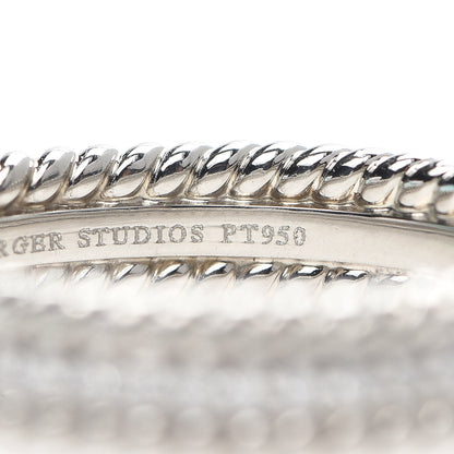 Tiffany Platinum Diamond Schlumberger Rope Two-Row Ring 56 7.5 6 of 6
